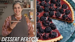 The Best Blackberry Caramel Tart With Claire Saffitz  Dessert Person [upl. by Rika53]