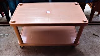 Chep and Best Sipmple Plastic Teapoy With Wheels Unboxing in popular Furnitures Bangalore [upl. by Oiraved]