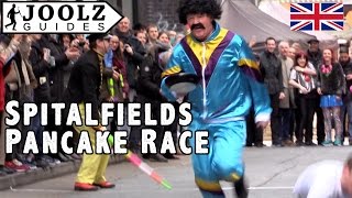 Great Spitalfields Pancake Race  London Uk [upl. by Simonsen894]