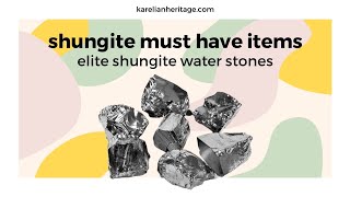 Elite Shungite Water Stones Shungite Must Have Items [upl. by Benedikt]