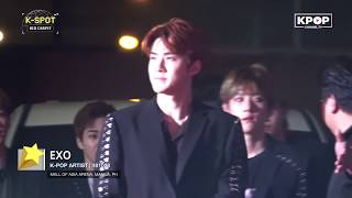 🔵 HD EXO  MBC Show Champion 쇼챔직캠 Manila 2018 Red Carpet CU [upl. by Ylsel]