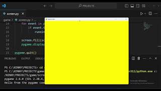 Create Game screen with python and pygame  EASY WAY [upl. by Eunice330]