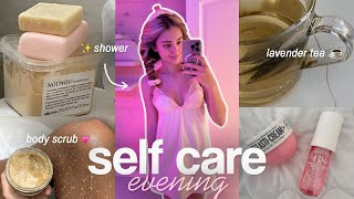 SELF CARE EVENING🤍  вечер ухода и заботы о себе beauty покупки душ уход за телом и лицом [upl. by Kaazi]