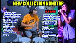 NEW NONSTOP SLOW ROCK 70S 80S 90S LIVE DRUM COVER [upl. by Annaet]