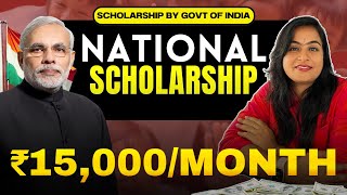 Government of India  ₹15000month  National Scholarship for postgraduate 2024 scholarship [upl. by Neitsabes]