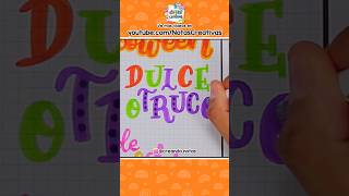 Como escribir DULCE O TRUCO BONITO halloween títulos portadas lettering idea fyp [upl. by Yeldahc]