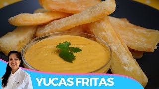 🇵🇪 YUCAS FRITAS PERUANAS  RECETA FACIL Y DELICIOSA [upl. by Ynez310]