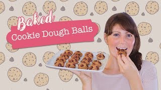 COOKIE DOUGH BALLS  HEALTHY WORKOUT SNACKS  6 INGREDIENTS [upl. by Skier232]