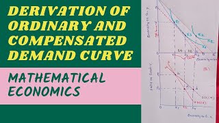 Derivation of Ordinary and Compensated Demand Curve Mathematical Economics [upl. by Namas]