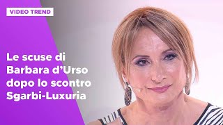 Scontro SgarbiLuxuria le scuse di Barbara d’Urso [upl. by Alake63]