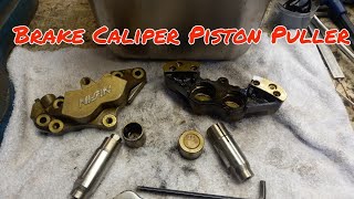 DIY Motorcycle Brake Caliper  Piston Removal Puller Tool [upl. by Mcferren]