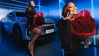 Boity Thulo Celebrates driving The New Omoda That has not launched yet in South Africa [upl. by Anomahs]