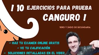 10 Ejercicios para CANGURO matemático 2021 1ero2ndo Secundaria Examen prueba gratis y soluciones [upl. by Itsyrk]