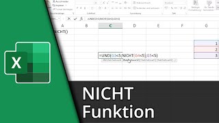 Excel Nicht Funktion  NICHT âœ… Tutorial [upl. by Redford]