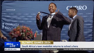 South African teenager Bayanda Walaza inspires peers following Olympics heroics [upl. by Rehportsirhc481]