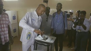 DR Congo opposition leader Moïse Katumbi votes in Lubumbashi  AFP [upl. by Grof790]