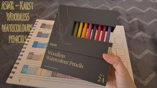 ASMR  Unboxing Karst Woodless Watercolours Pencils  Paper Stone Sketchbook [upl. by Namyaw118]