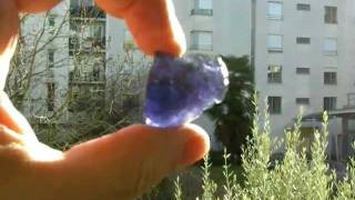 Strong pleochroism of Iolite the gem variety of Cordierite [upl. by Jocelin]