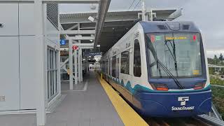 Link Light Rail 1 line train at Northgate station 3 Seattle WA [upl. by Assirrak]