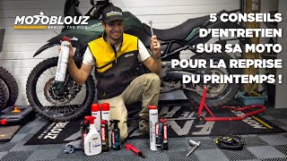 5 CONSEILS afin de VÉRIFIER et ENTRETENIR sa MOTO avant la REPRISE du PRINTEMPS [upl. by Clarise751]