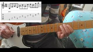 Intervallic Am Pentatonic Lick with tabs  DPs Guitar Encyclopedia [upl. by Katuscha]