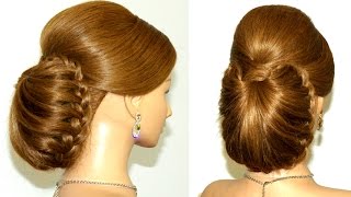 Braided updo hairstyle for long hair tutorial [upl. by Skeie]