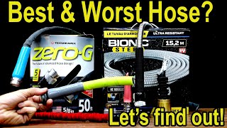 Best Hose GARDEN HOSE Zero G vs Flexzilla Bionic Steel Gilmour Aqua Plumb Briggs amp Stratton [upl. by Avir]