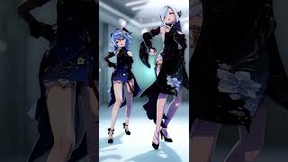 【 原神 MMD 】 甘雨 申鶴 【 LADYCRAZY 】  shorts 甘雨 申鶴 原神 LADYCRAZY genshinimpact hoyocreators [upl. by Cirdek]