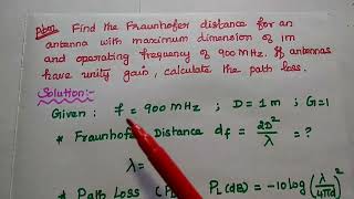 Problem 2  TwoRay Propagation Model  Path Loss  Wireless Communication [upl. by Barbuto]