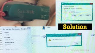 usb pendrive the disk is write protected error solution [upl. by Oniskey246]