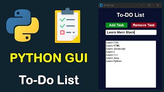 TO DO LIST PYTHON CUSTOMTKINTER GUI PROJECT [upl. by Neemsay474]