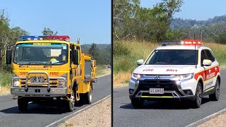 Rare QFRS BZ1 and RFSQ CLMT51 responding  Multi Alarm Bushfire [upl. by Enoyrt]