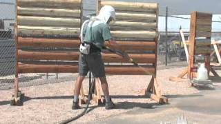 How To Sandblast Log Walls [upl. by Nirac]