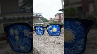 Painting The Starry Night on sunglasses 😍❤ surabhikalakar shorts [upl. by Filberte]