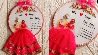 Couple Embroidery Weeding Calendar Hoop Art ll Aniversary Embroidery Hoop ll [upl. by Andaira]