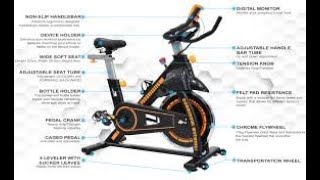 SKY LAND Fitness Spin Bike For Home Cardio And Strength Training Exercises With Height Adjustable [upl. by Eural]