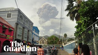 St Vincent rocked by explosive eruptions of La Soufrière volcano [upl. by Tupler]