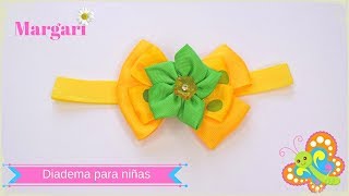 Como hacer Diadema para Niñas Fácil Rápida y Bonita 👧 DISEÑO 1 🎀  Margari [upl. by Roma]