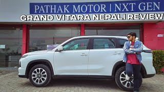 Grand Vitara Smart Hybrid Alpha review  Complete information in Nepali [upl. by Kidd]