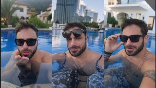 Stjepan Hauser Enjoys a Swim with a Stunning View of Burj Khalifa in Dubaiquot [upl. by Lustick]