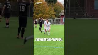 DOES THE CROSSBAR GET AN ASSIST worldie goal baller sundayleague grassrootsfootball [upl. by Ennylhsa]