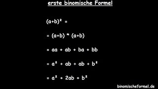 Binomische Formeln  erste  Tutorial [upl. by Mears751]