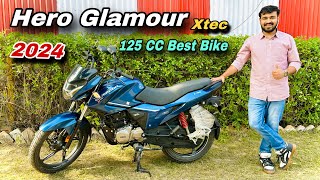 hero glamour 2024 model glamour xtec 125 Bs7 bluetooth map latest review mileage price commuter [upl. by Towers]