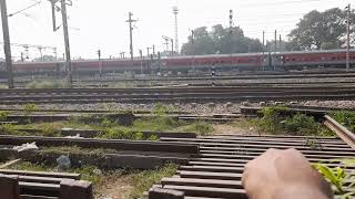 Bilaspur Okha SF Express 22940 departing from Bilaspur Railway Station [upl. by Neellok]