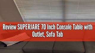 Review SUPERJARE 70 Inch Console Table with Outlet Sofa Table with Charging Station Narrow Entrywa [upl. by Shetrit]