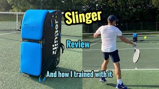 SLINGERBAG Slinger Tennis ball machine review and a training session idea [upl. by Atahs]