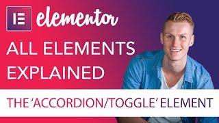 Accordion and Toggle Elements Tutorial  Elementor [upl. by Grosmark]