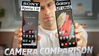 Sony Xperia 1 III vs Galaxy S21 Ultra Camera Comparison [upl. by Eirojam]