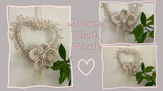 Whimsical Charm Creating a Macrame Heart Wreath with Floral Decoration [upl. by Ardnasak]