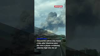 Massive Chemical Fire in Georgia Leads to Evacuations and Air Quality Concerns [upl. by Allisan672]